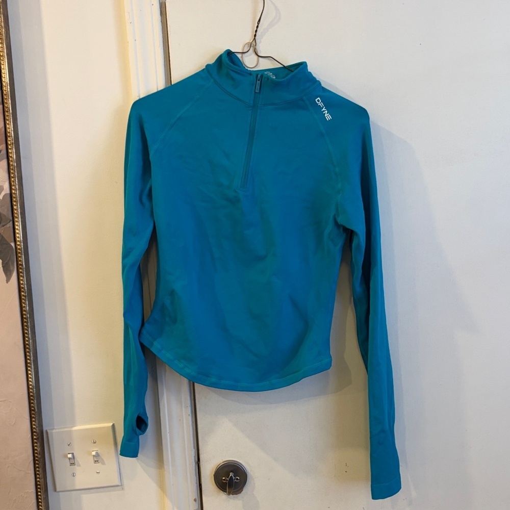DYNE Teal Long-Sleeve Half-Zip Performance Jacket